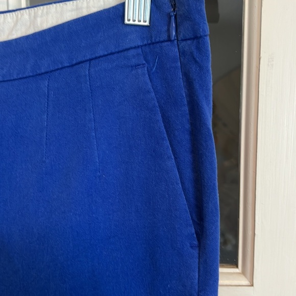 Royal blue J.Crew Martie pants, size 10 tall - Picture 3 of 4
